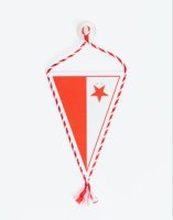 Vlaječka Slavie do auta červená/bílá fotka 1954