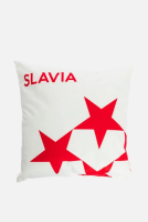 Polštářek Slávia Hvězdy červený / bílý fotka 1712